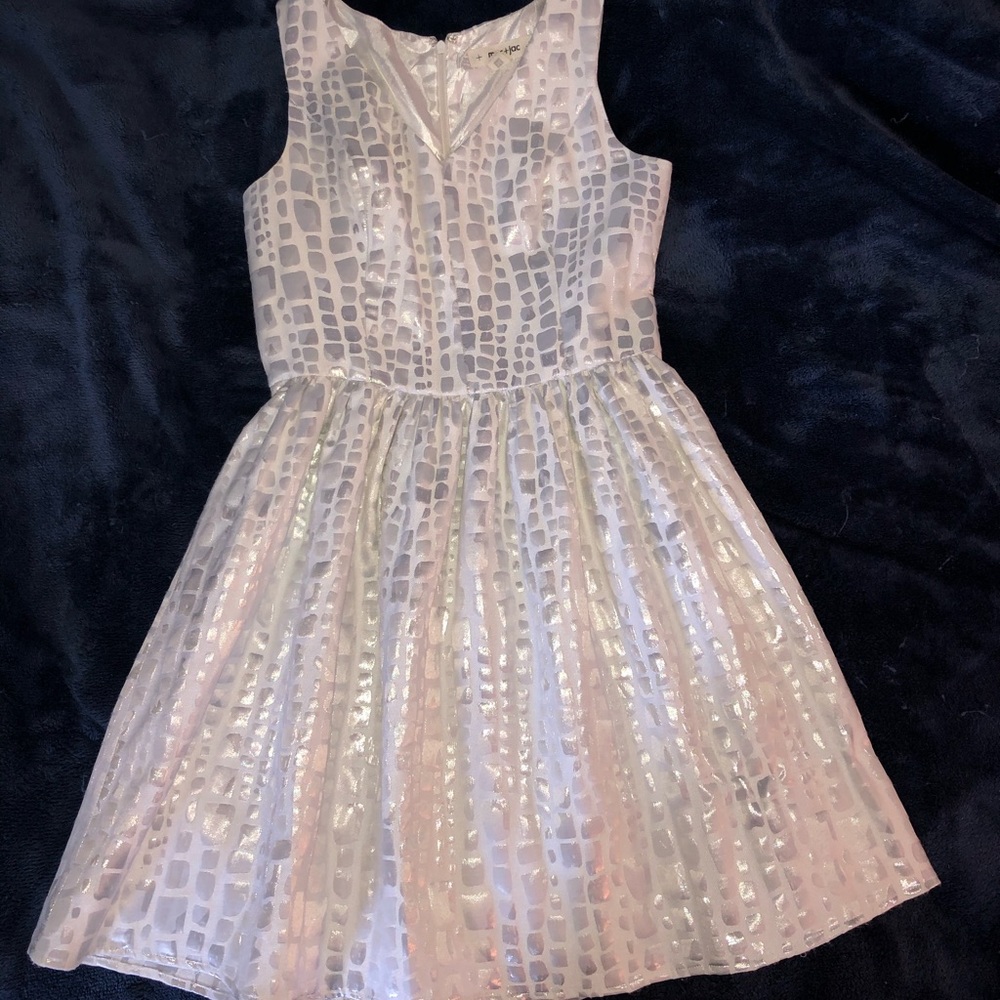 Shiny fit and flare Dress